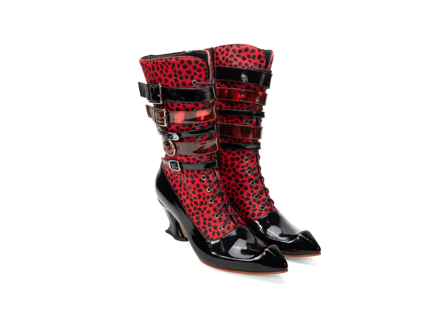 John Fluevog Coleman Botte à Fermeture à Glissière Avec Boucles Et Lacets