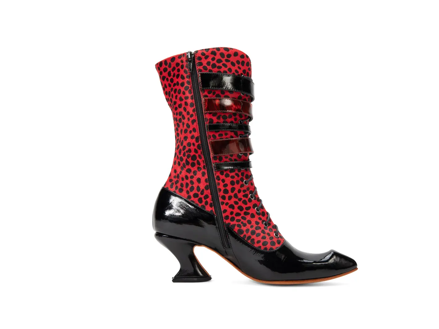 John Fluevog Coleman Botte à Fermeture à Glissière Avec Boucles Et Lacets