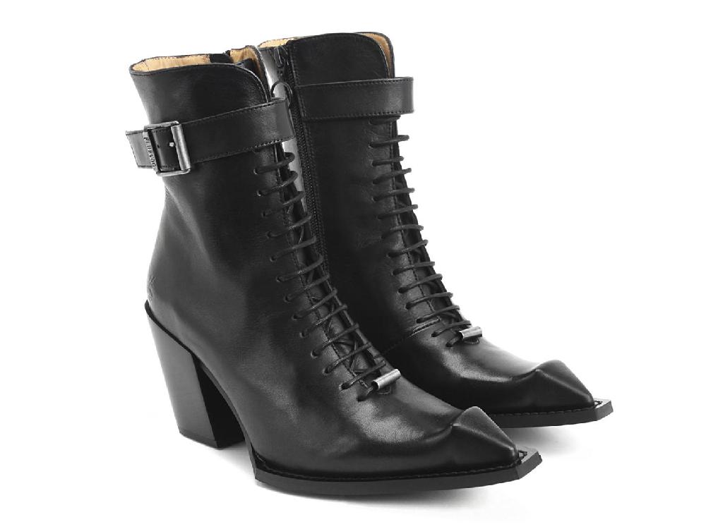 John Fluevog Cubist Cupcake Bottillon Lacé Avec Boucle