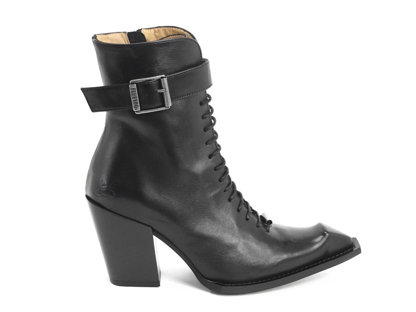 john fluevog Cubist Cupcake Bottillon lacé avec boucle