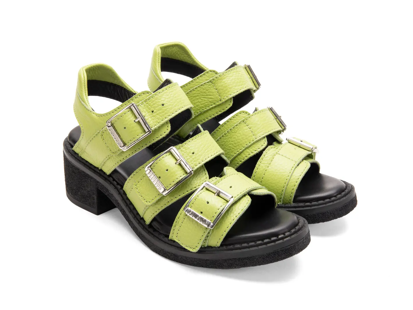 John Fluevog Dawdler Triple-Strap Slingback Sandals