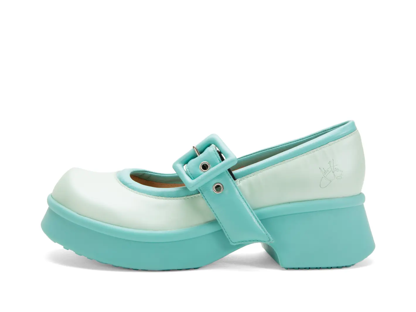 john fluevog Delight Charles IX classique avec bride gonflée