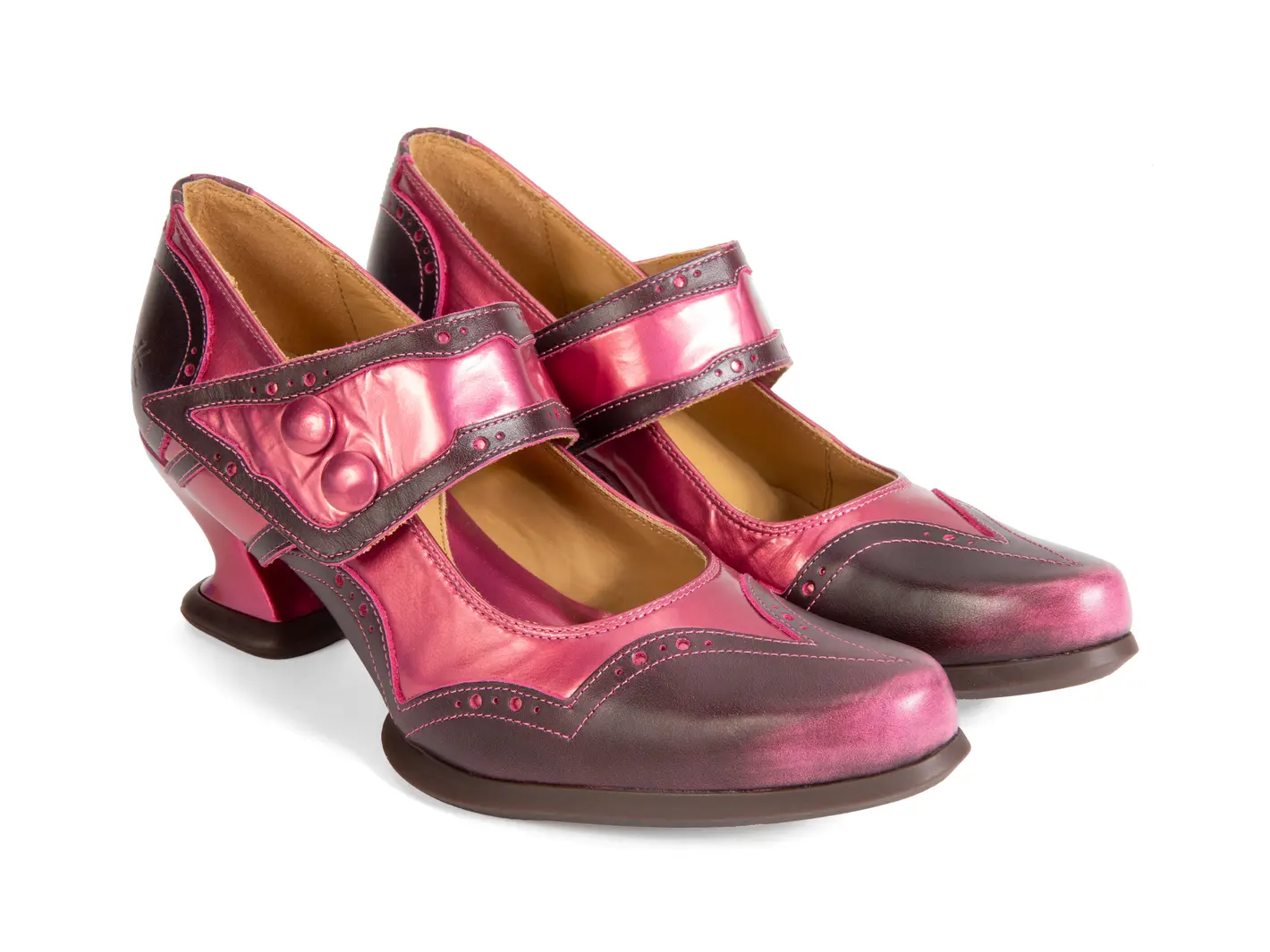 John Fluevog Dorothea Charles IX à Bout Fleuri Avec Sangle évasée