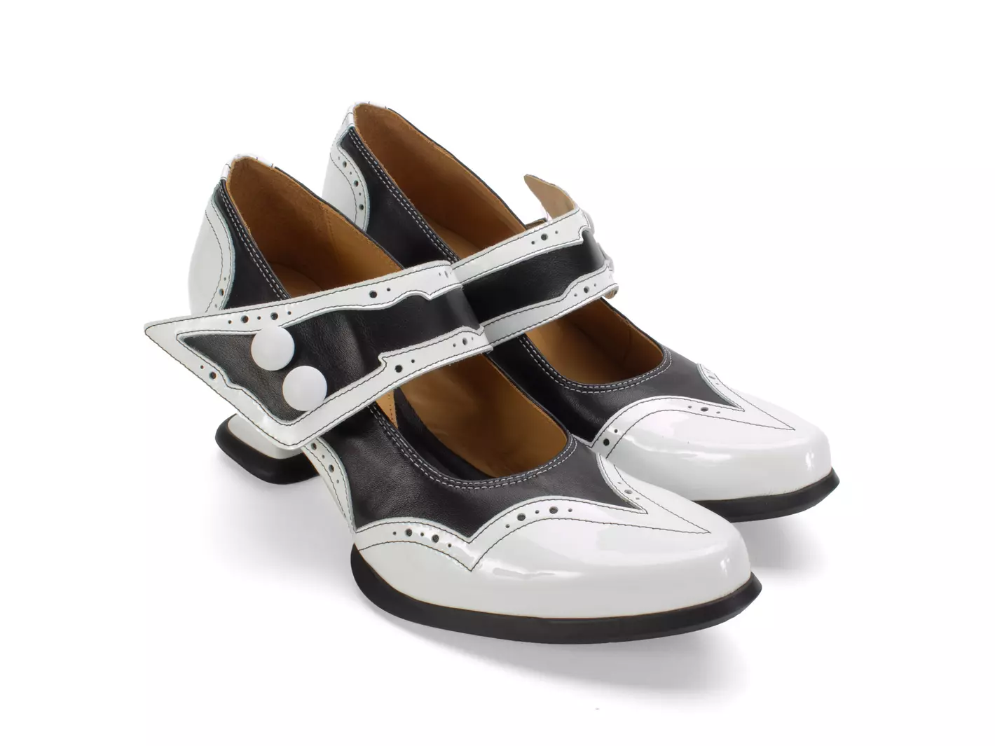 John Fluevog Dorothea Charles IX à Bout Fleuri Avec Sangle évasée