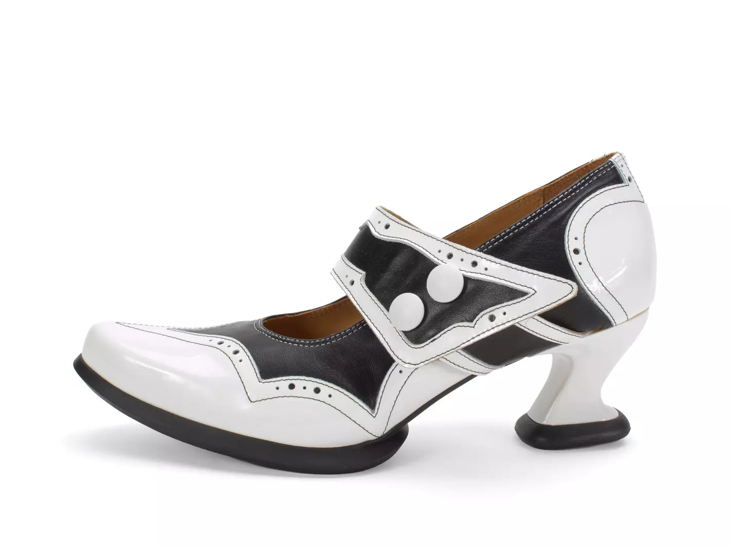 john fluevog Dorothea Charles IX à bout fleuri avec sangle évasée