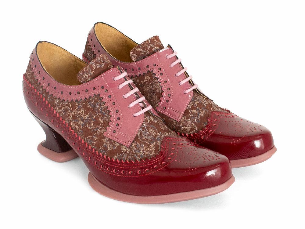 John Fluevog Dr. Gunter Talon à Lacets Et à Bout Fleuri