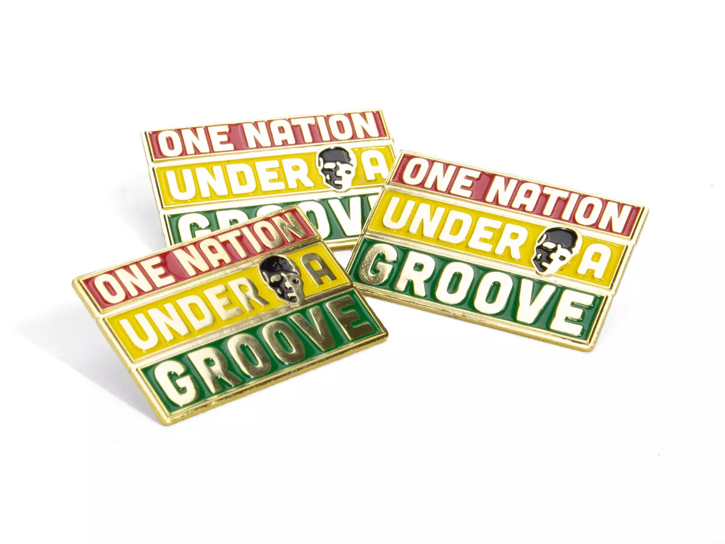 John Fluevog Épinglette One Nation Under A Groove Épinglette émaillée