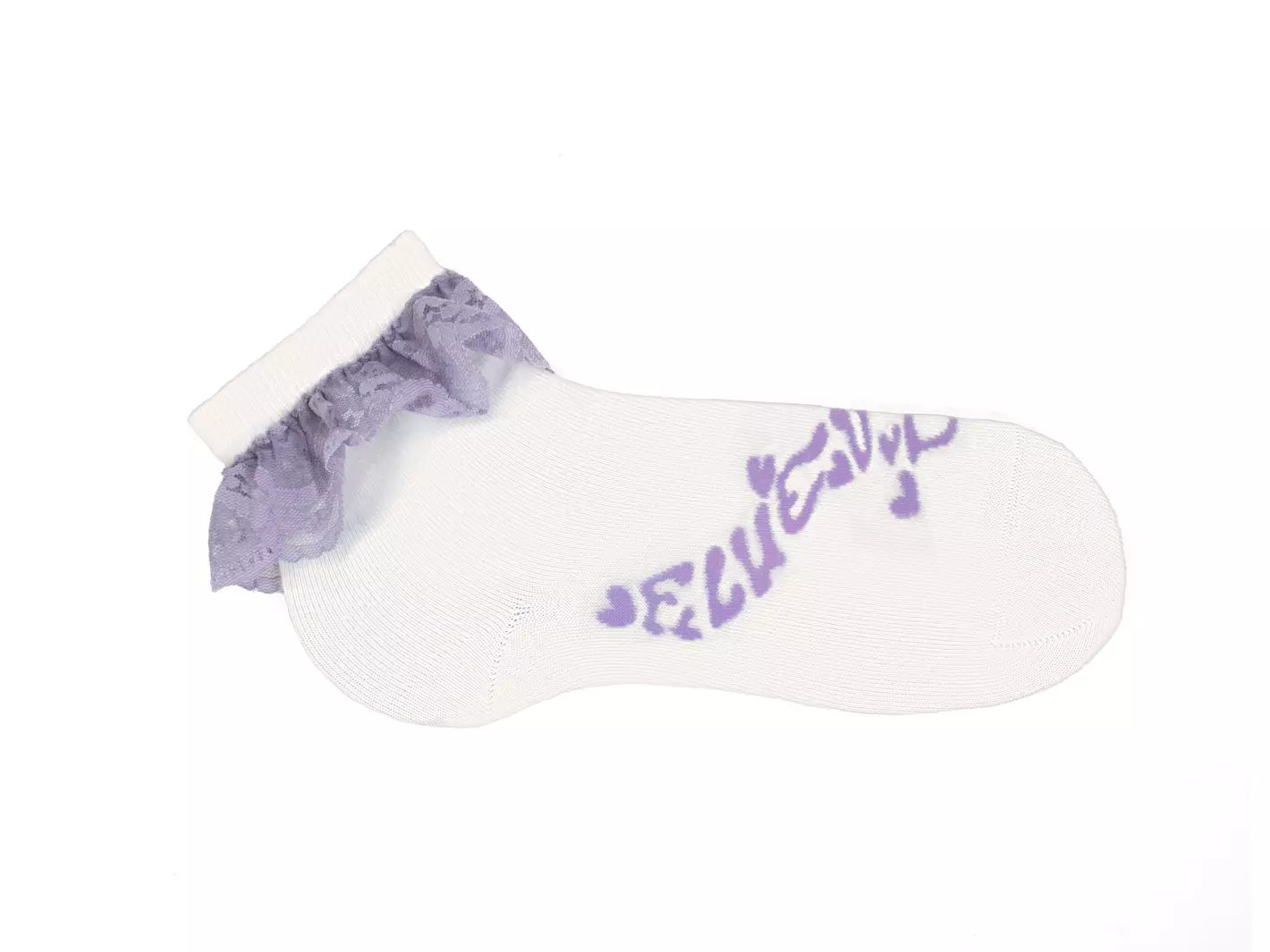 John Fluevog Fiona Vog Socks Chaussette à Volant En Dentelle