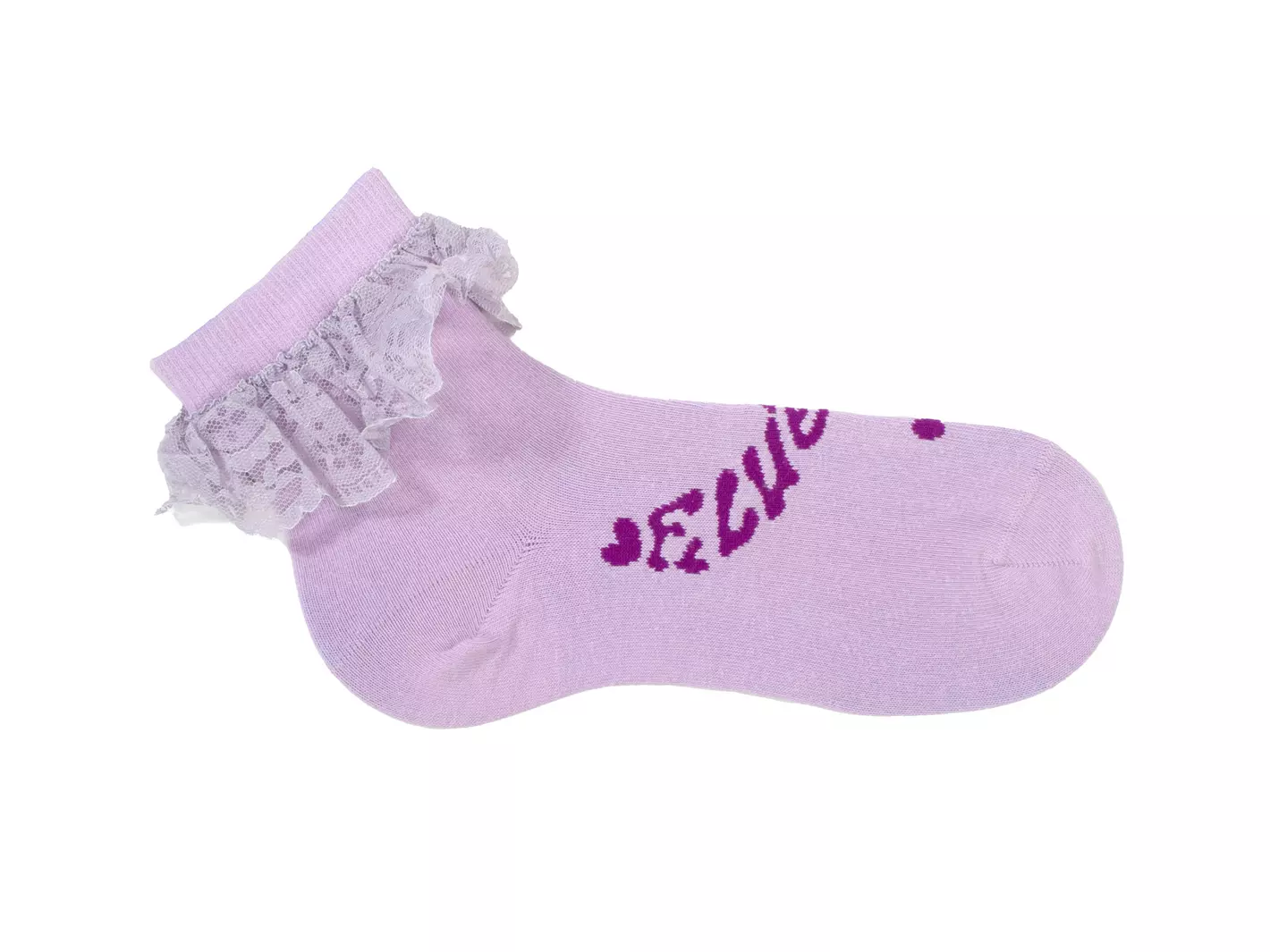 John Fluevog Fiona Vog Socks Chaussette à Volant En Dentelle