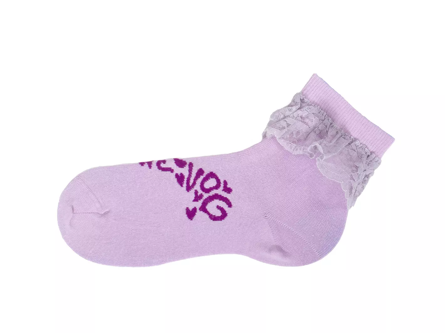 John Fluevog Fiona Vog Socks Chaussette à Volant En Dentelle