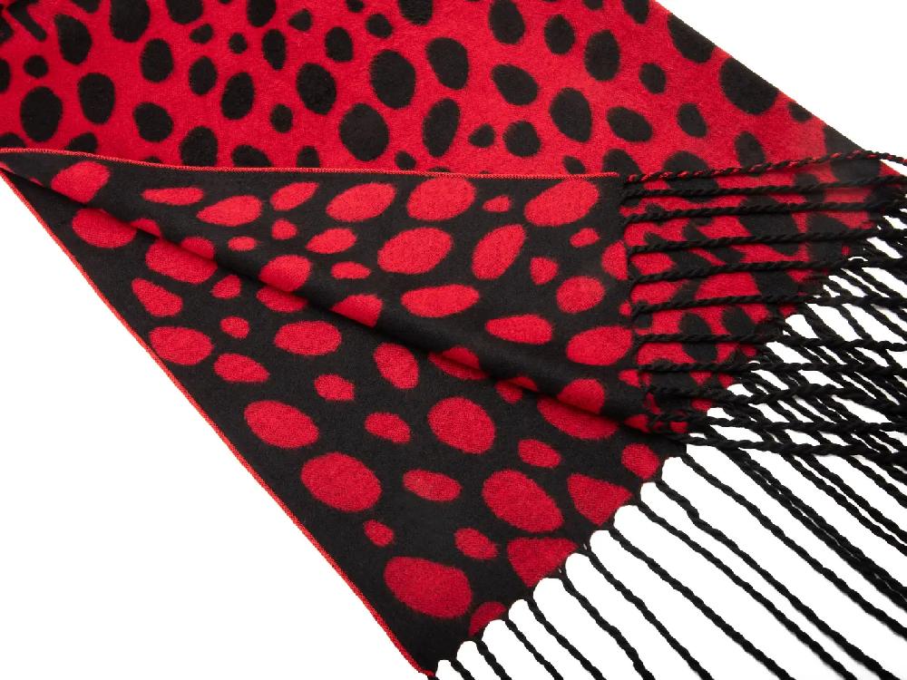 John Fluevog Foulard JF Dogo Dot Foulard Large à Frange