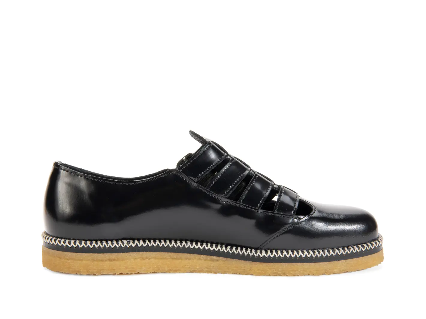 John Fluevog Hula Hoop Multi-Strap Crepe Sole Shoes