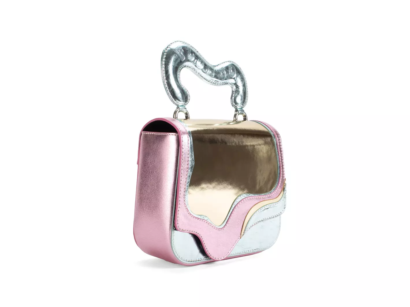 John Fluevog Jeannie Sac à Main Iridescent Avec Bretelle