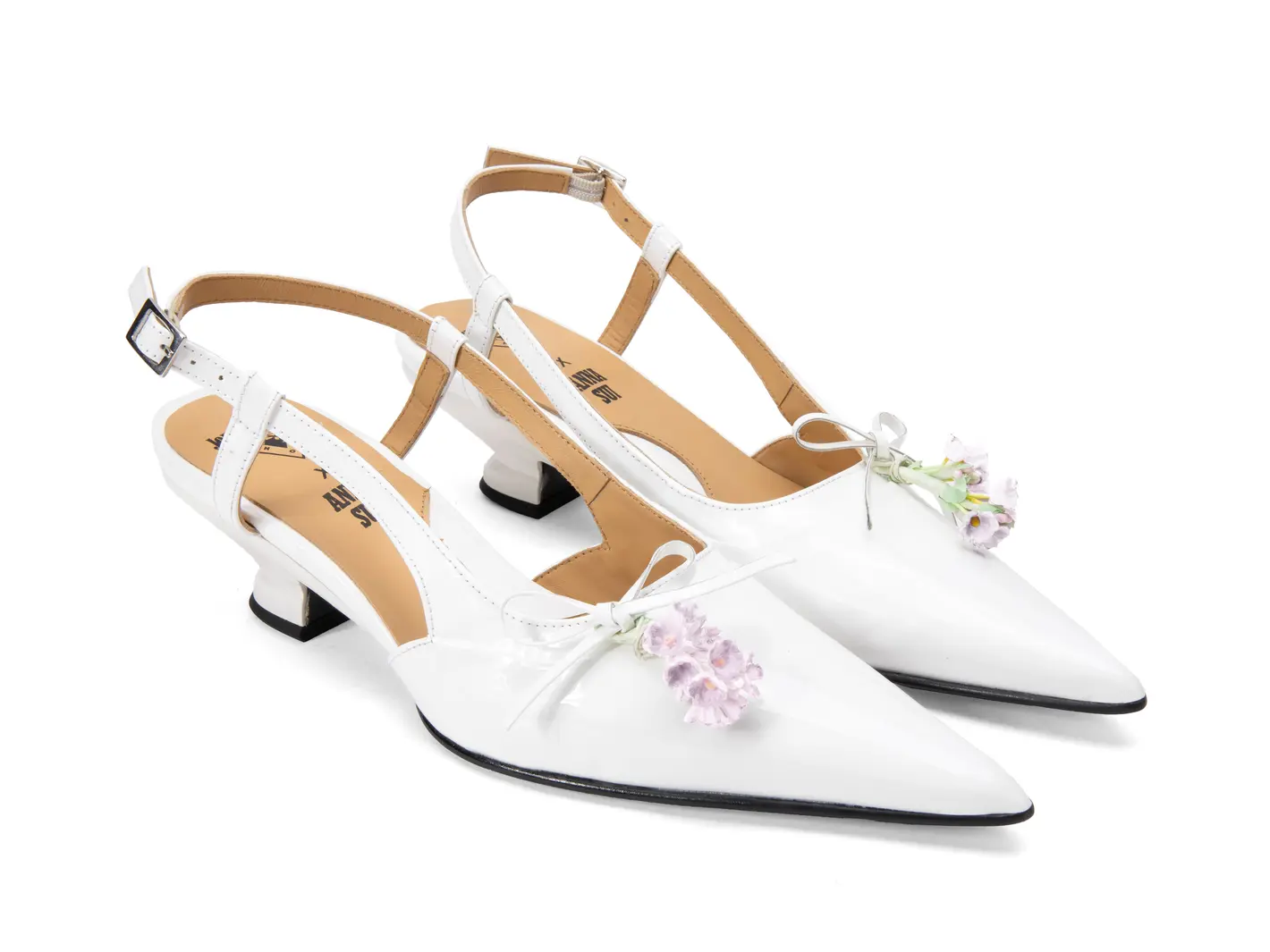 John Fluevog Arla Talon à Bride Arrière En Tweed