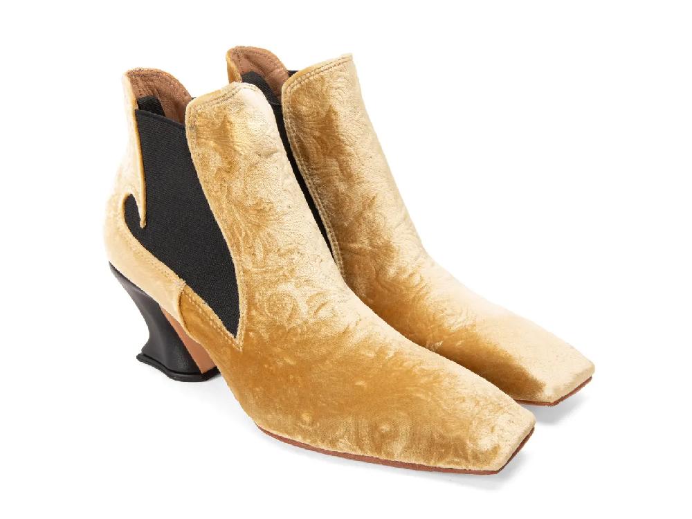 John Fluevog Baroness Bottine Cambrée à Bout Carré