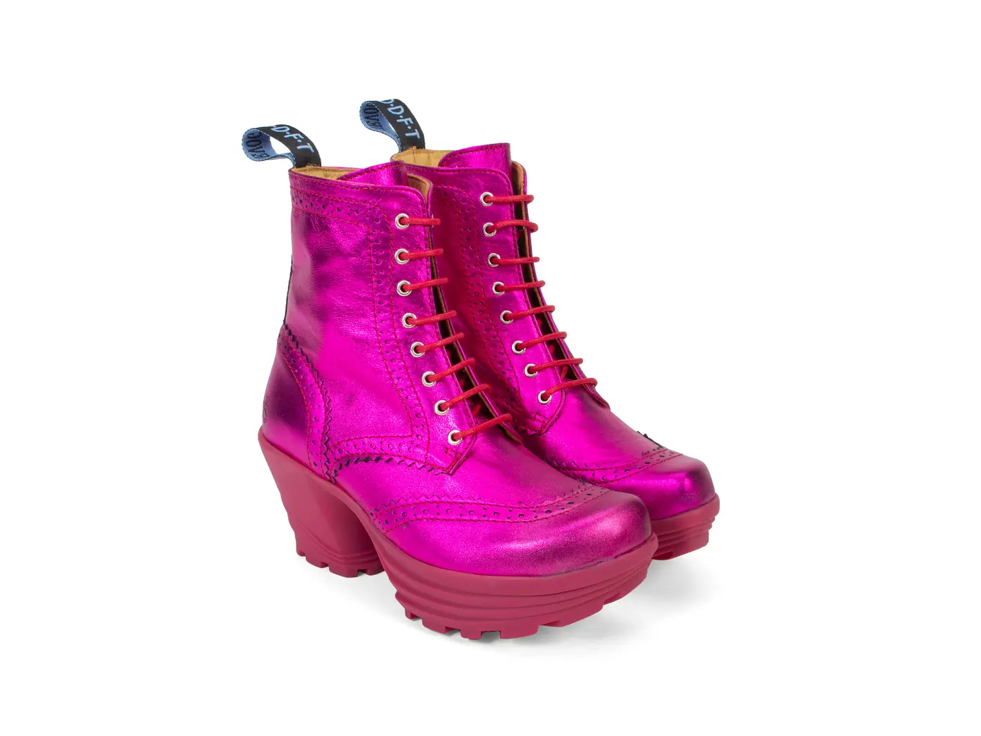 John Fluevog Bebop Botte Lacée à Bout Fleuri