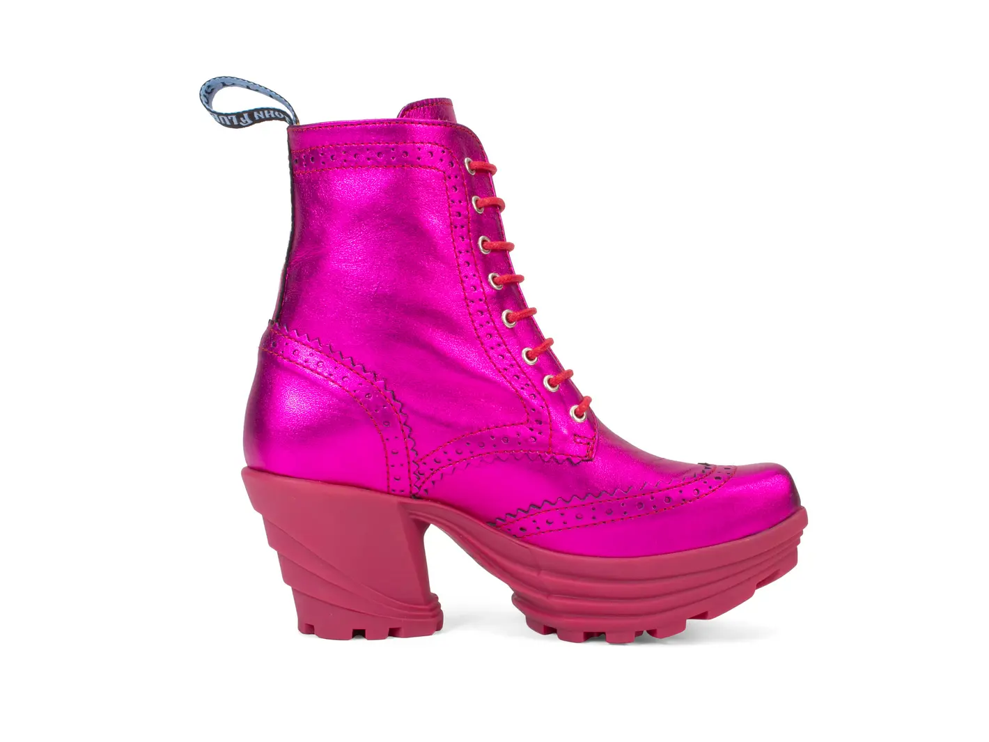 John Fluevog Bebop Botte Lacée à Bout Fleuri