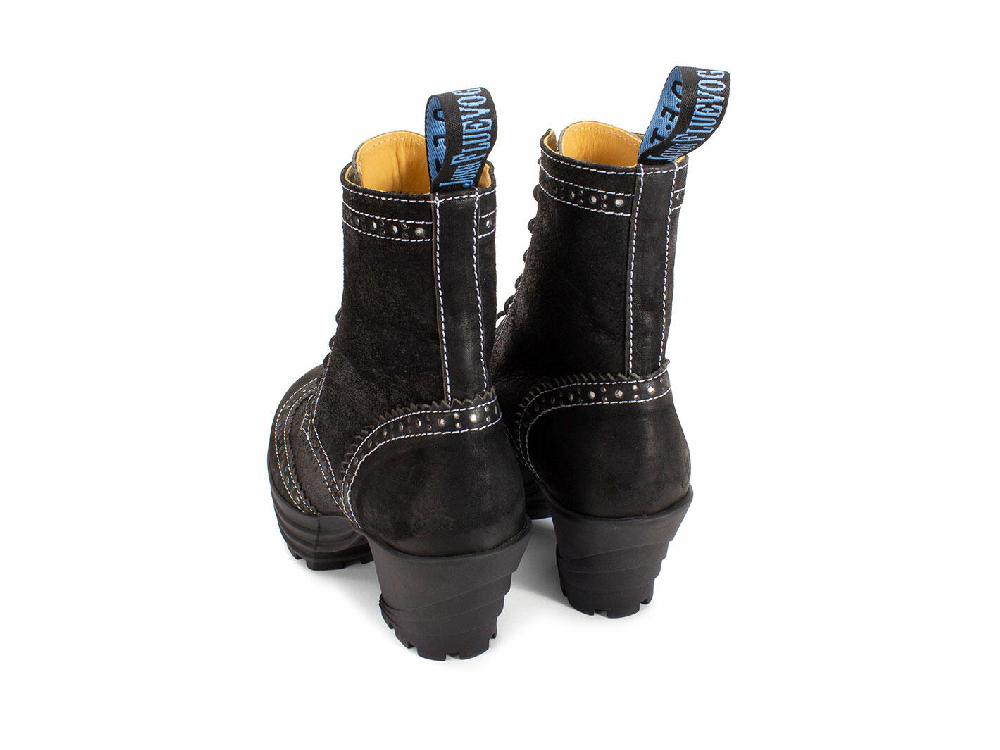 John Fluevog Bebop Botte Lacée à Bout Fleuri