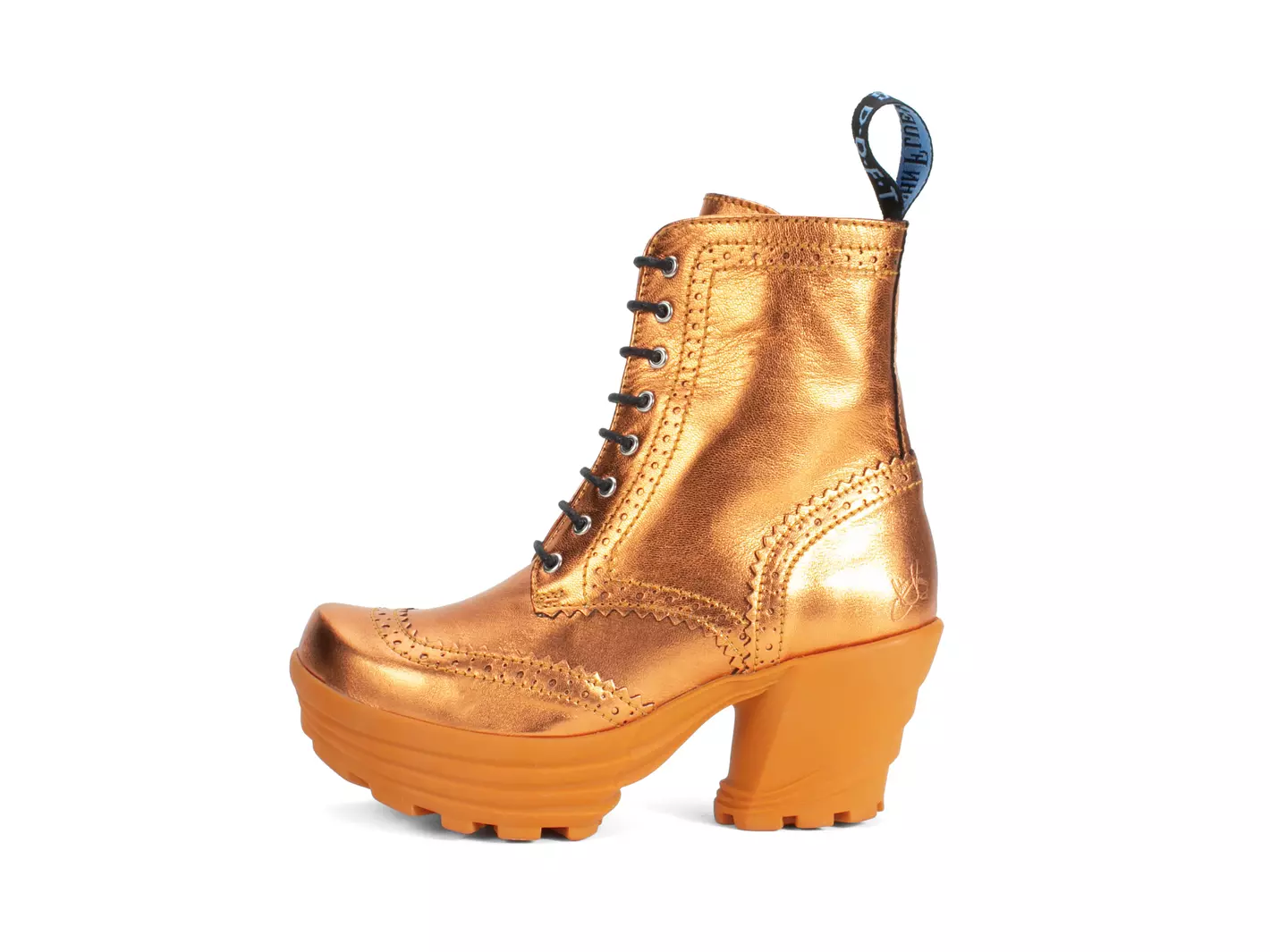 john fluevog Bebop Botte lacée à bout fleuri