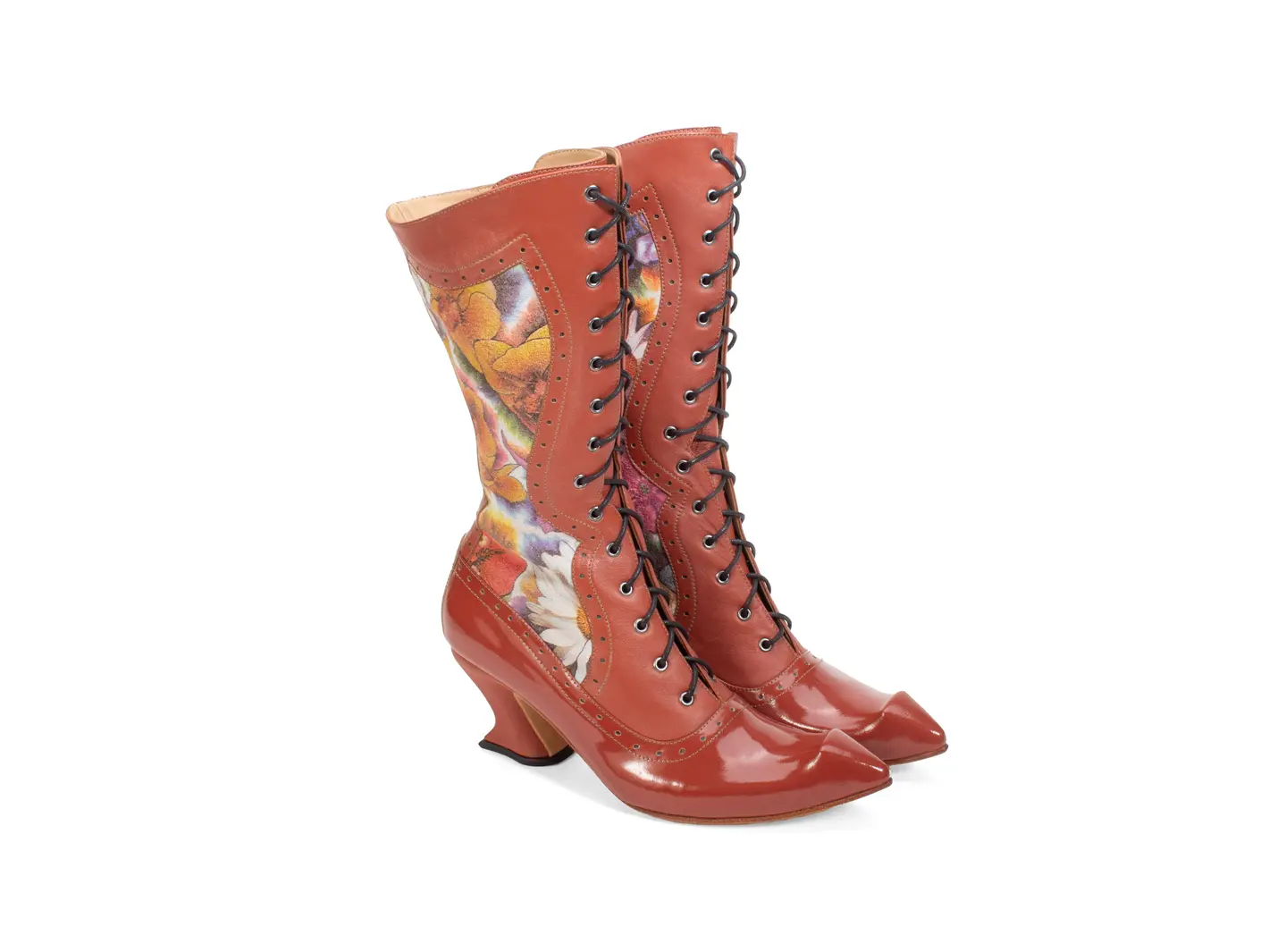 John Fluevog Chaminade Botte Au Charme D’époque