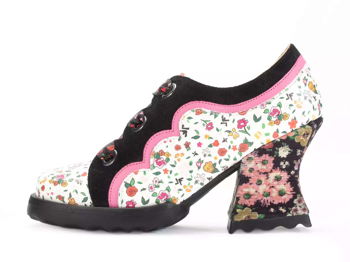 john fluevog Fermare Talon lacé festonné