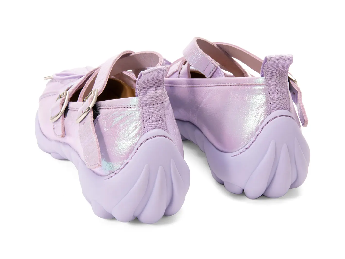 John Fluevog Freight Strappy Flats With Bow