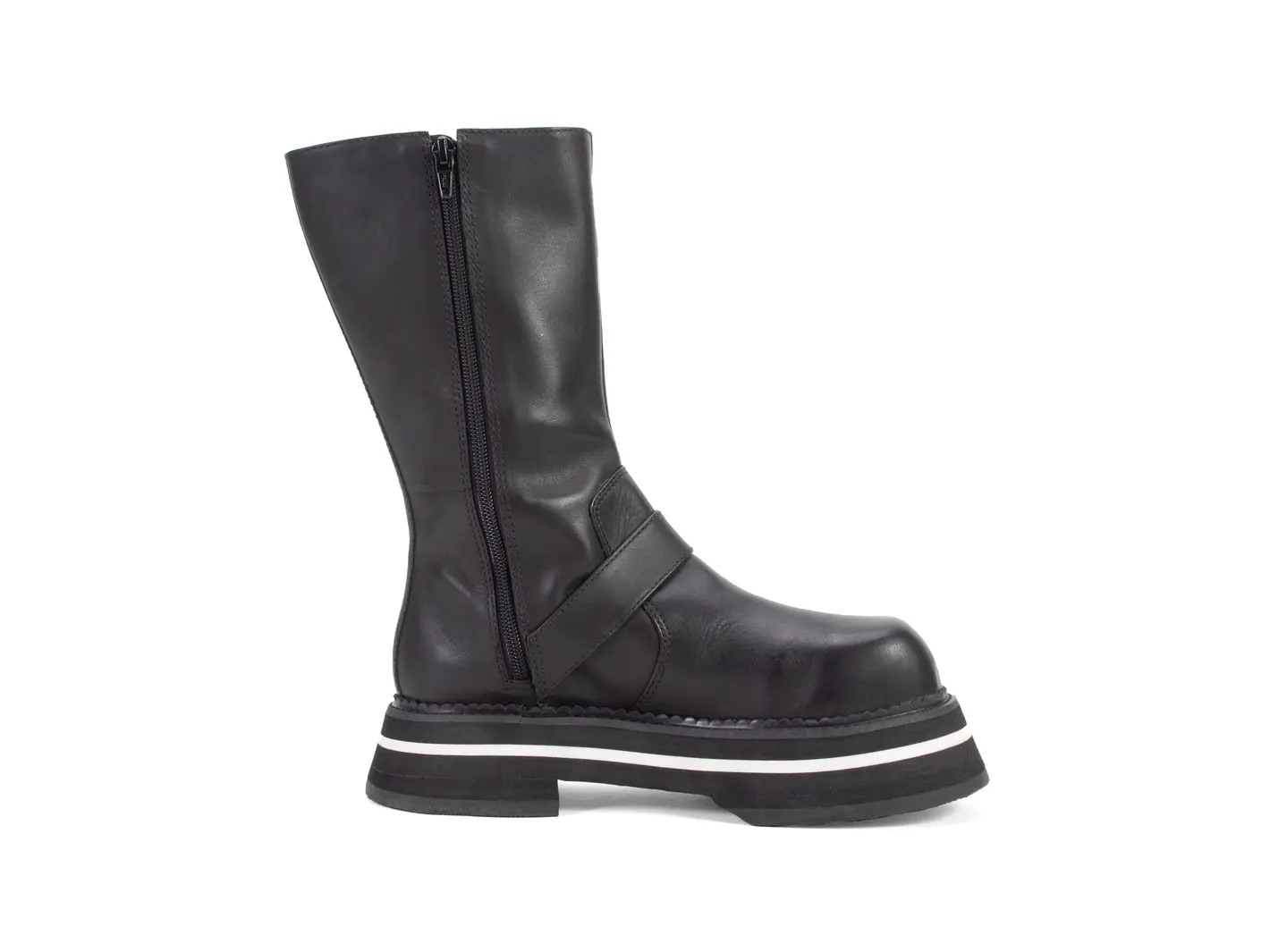 John Fluevog FV2 Botte à Boucle Au Charme Rétro