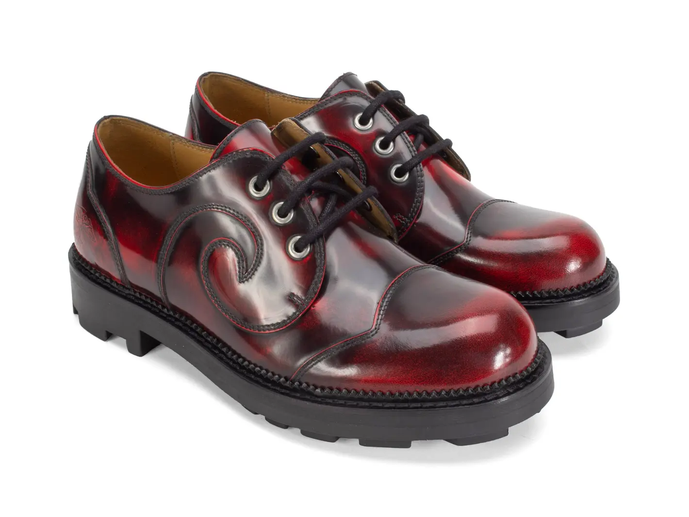 John Fluevog Gibson Swirl Derby Lacé Floral