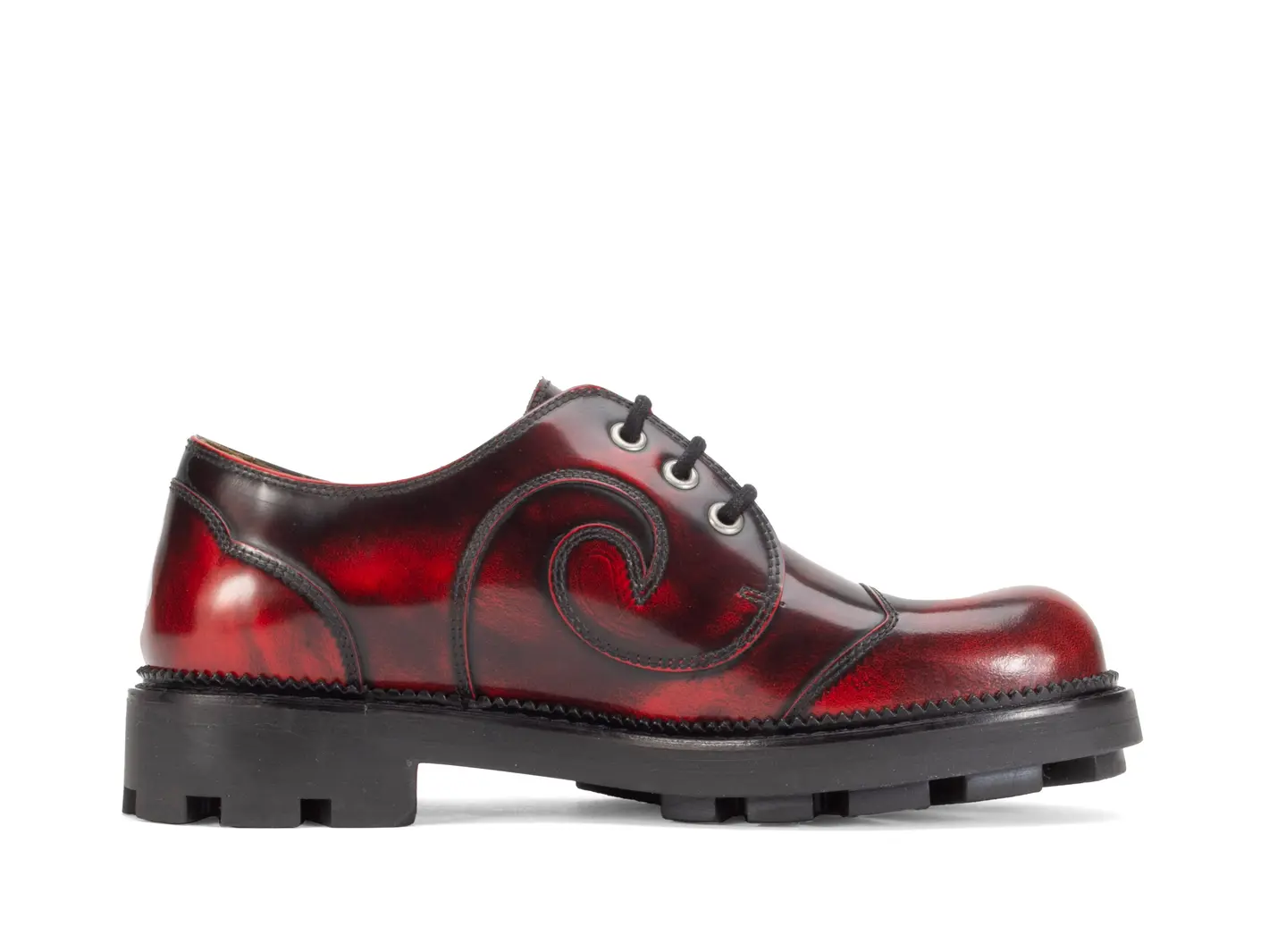 John Fluevog Gibson Swirl Derby Lacé Floral