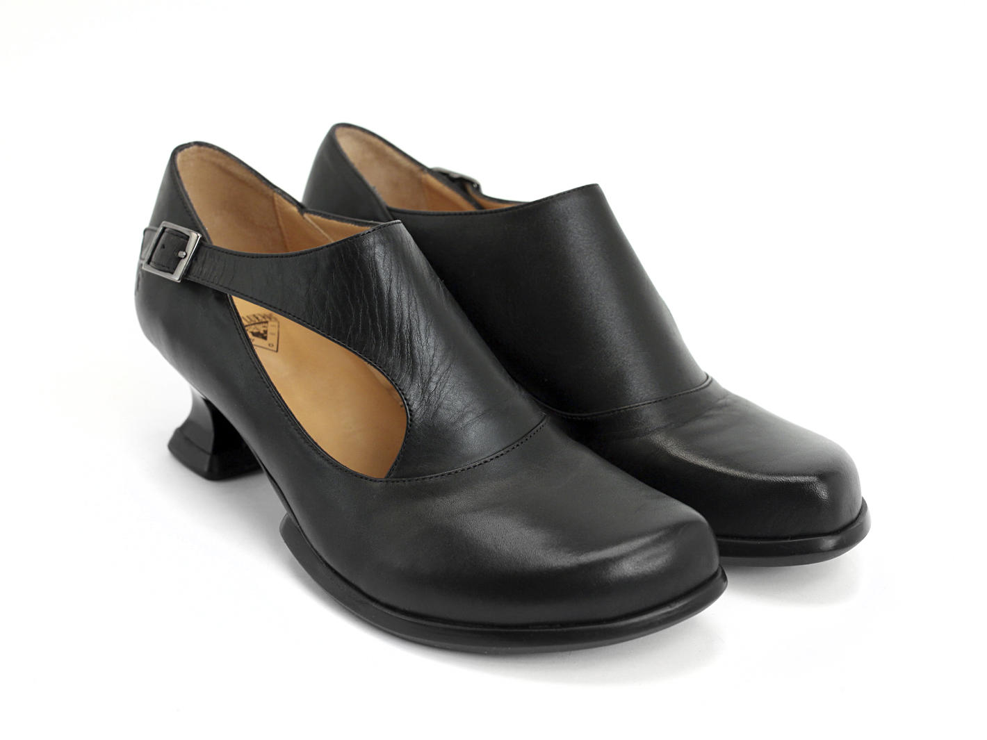 John Fluevog Gracias Side Buckle Shoes With Cutout