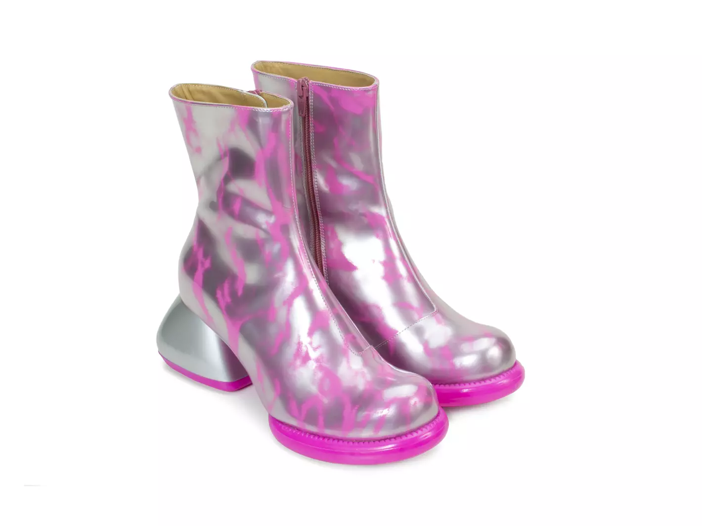 John Fluevog Haring Botte Mi-mollet En Cuir