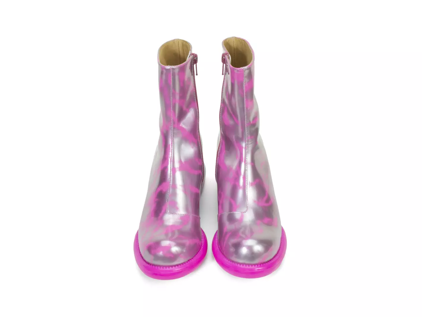 John Fluevog Haring Botte Mi-mollet En Cuir