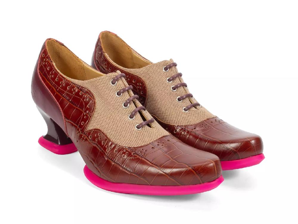 John Fluevog Hatha Talon Lacé Avec Filet
