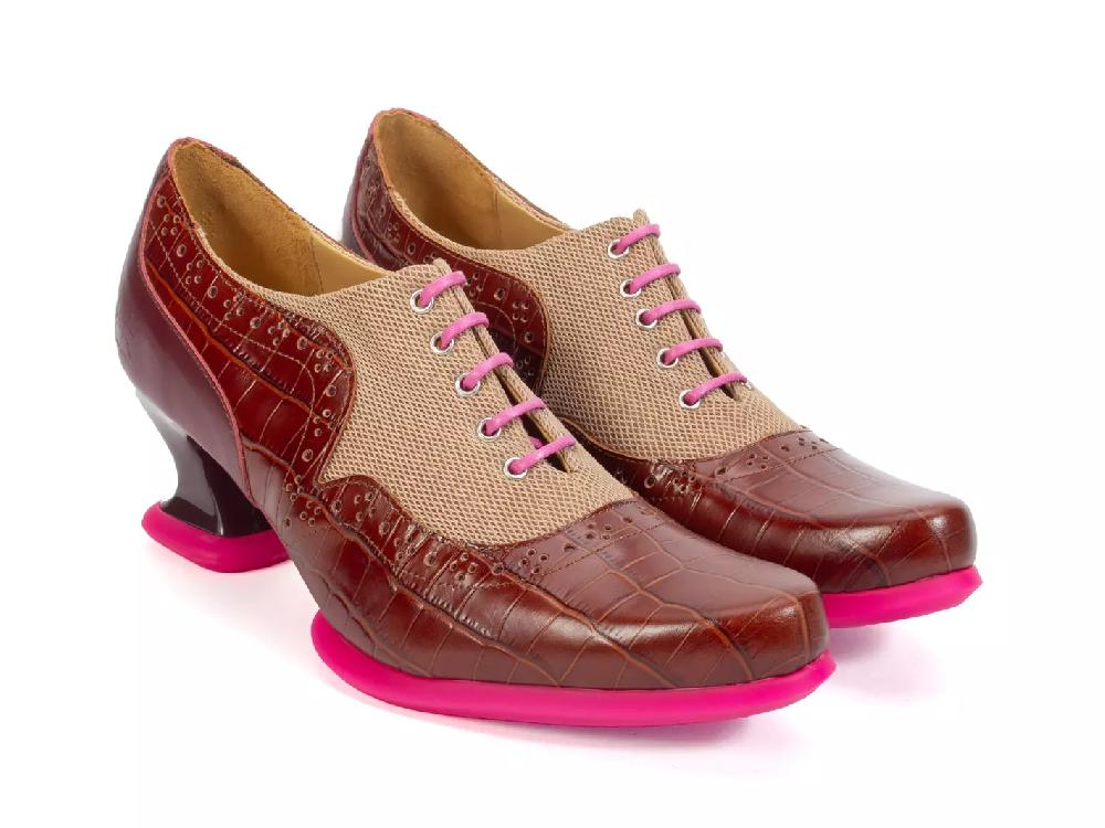 John Fluevog Hatha Talon Lacé Avec Filet