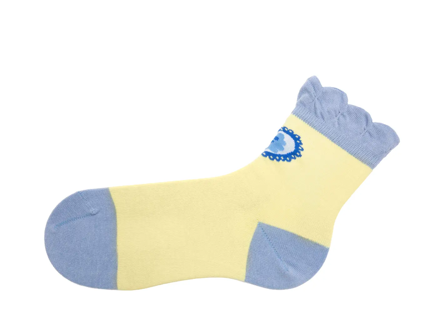 John Fluevog Jonesy Vog Socks Ruffle Cuff Socks