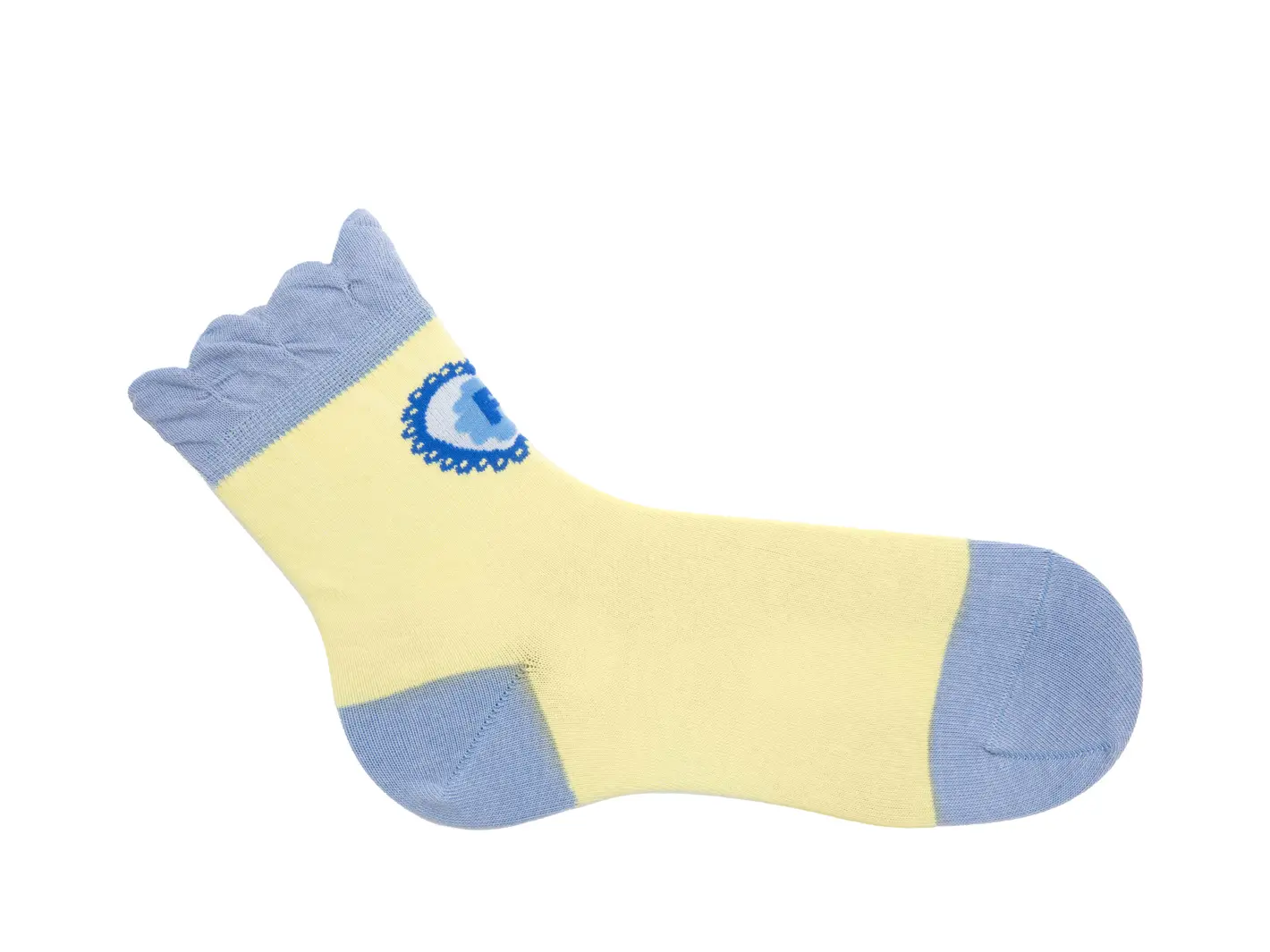 John Fluevog Jonesy Vog Socks Ruffle Cuff Socks