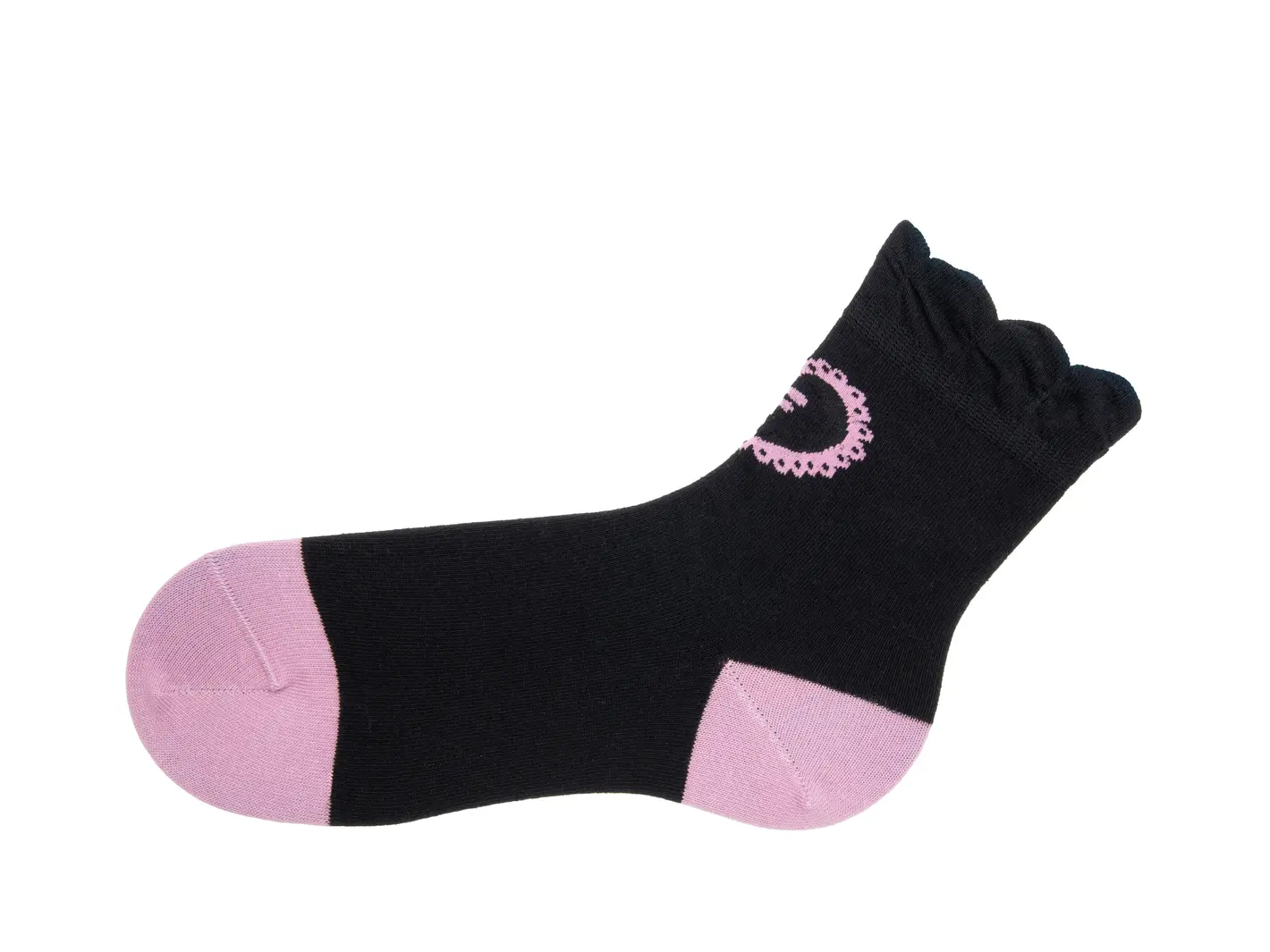John Fluevog Jonesy Vog Socks Ruffle Cuff Socks