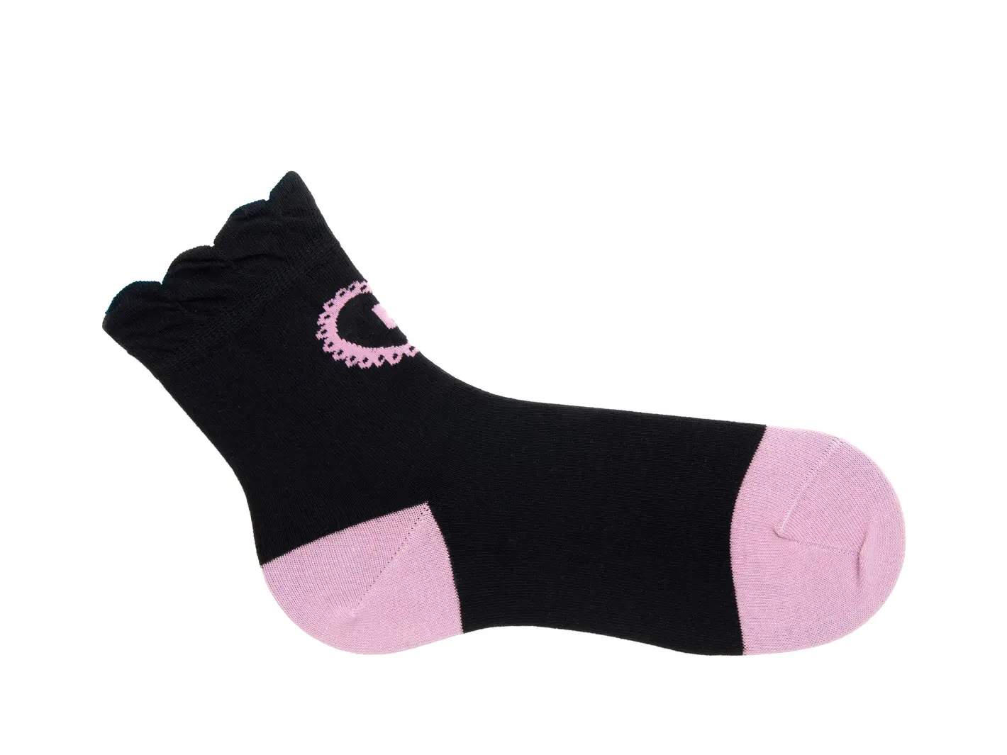 John Fluevog Jonesy Vog Socks Ruffle Cuff Socks