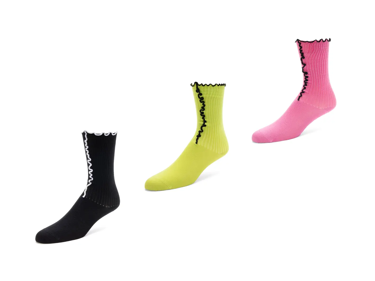 john fluevog Layla Luna 3 Pack 3-Pack Ripple Socks