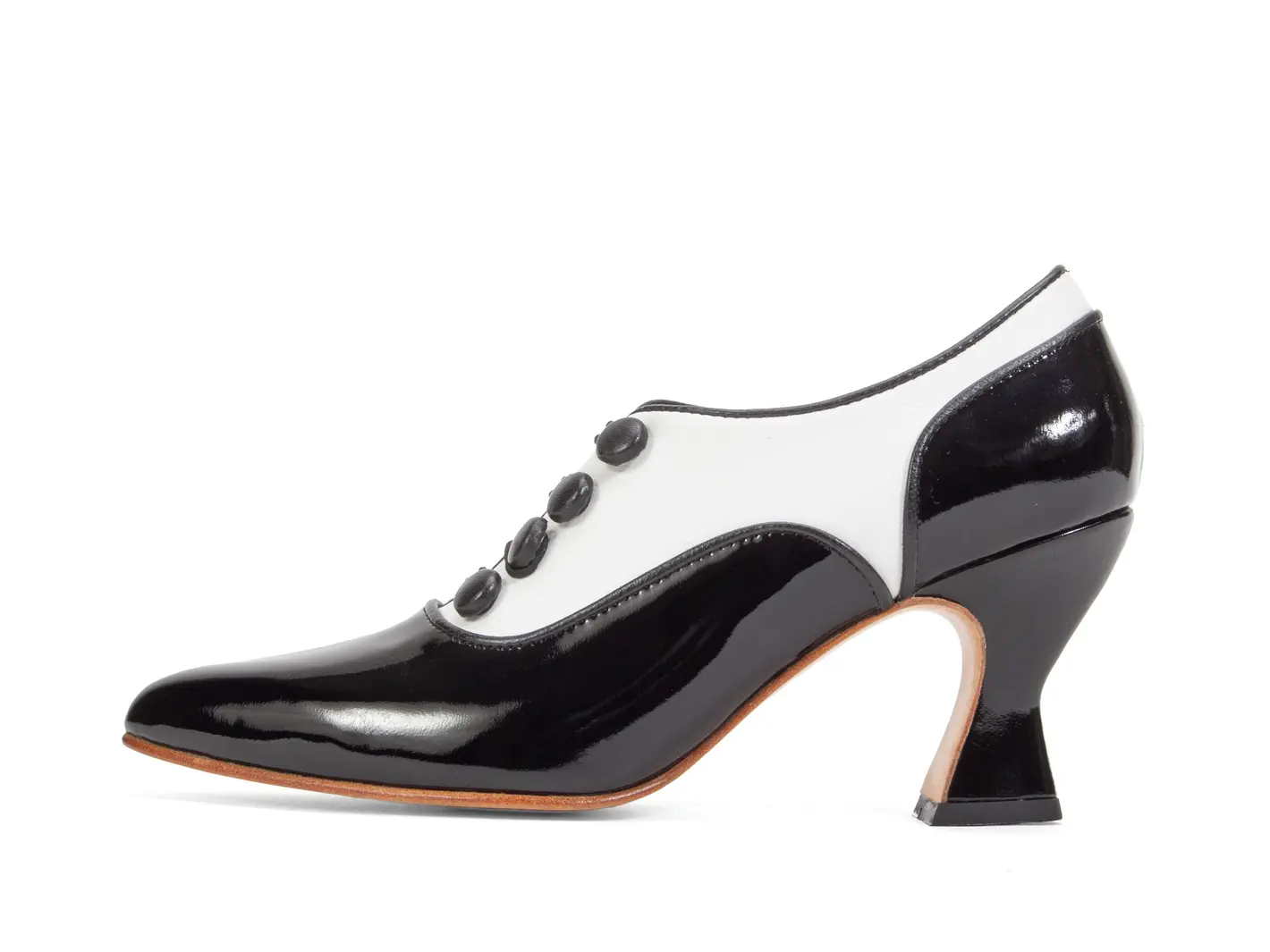 john fluevog Mara Talon sophistiqué avec boutons