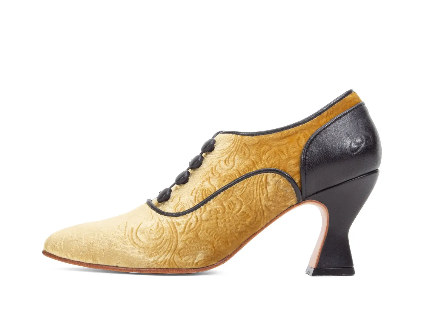 john fluevog Mara Talon sophistiqué avec boutons