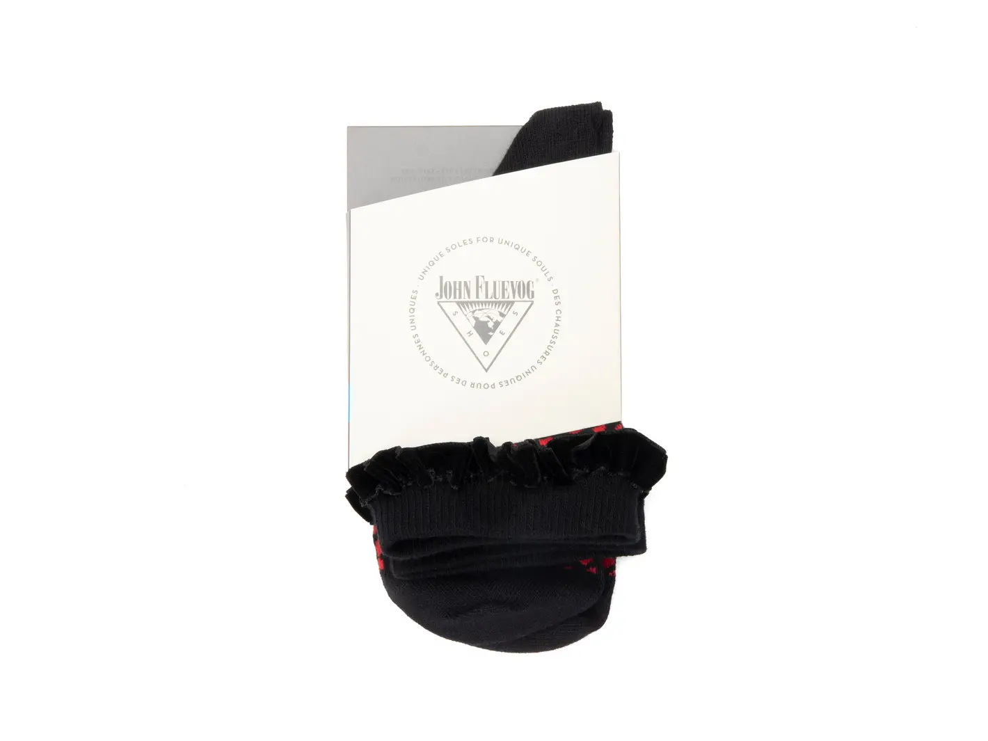 John Fluevog Mocha Chaussette à Volant En Velours