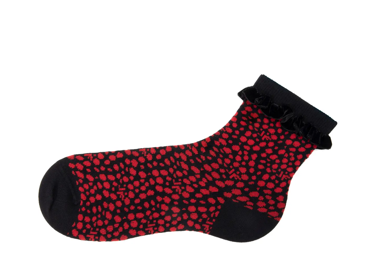 John Fluevog Mocha Chaussette à Volant En Velours