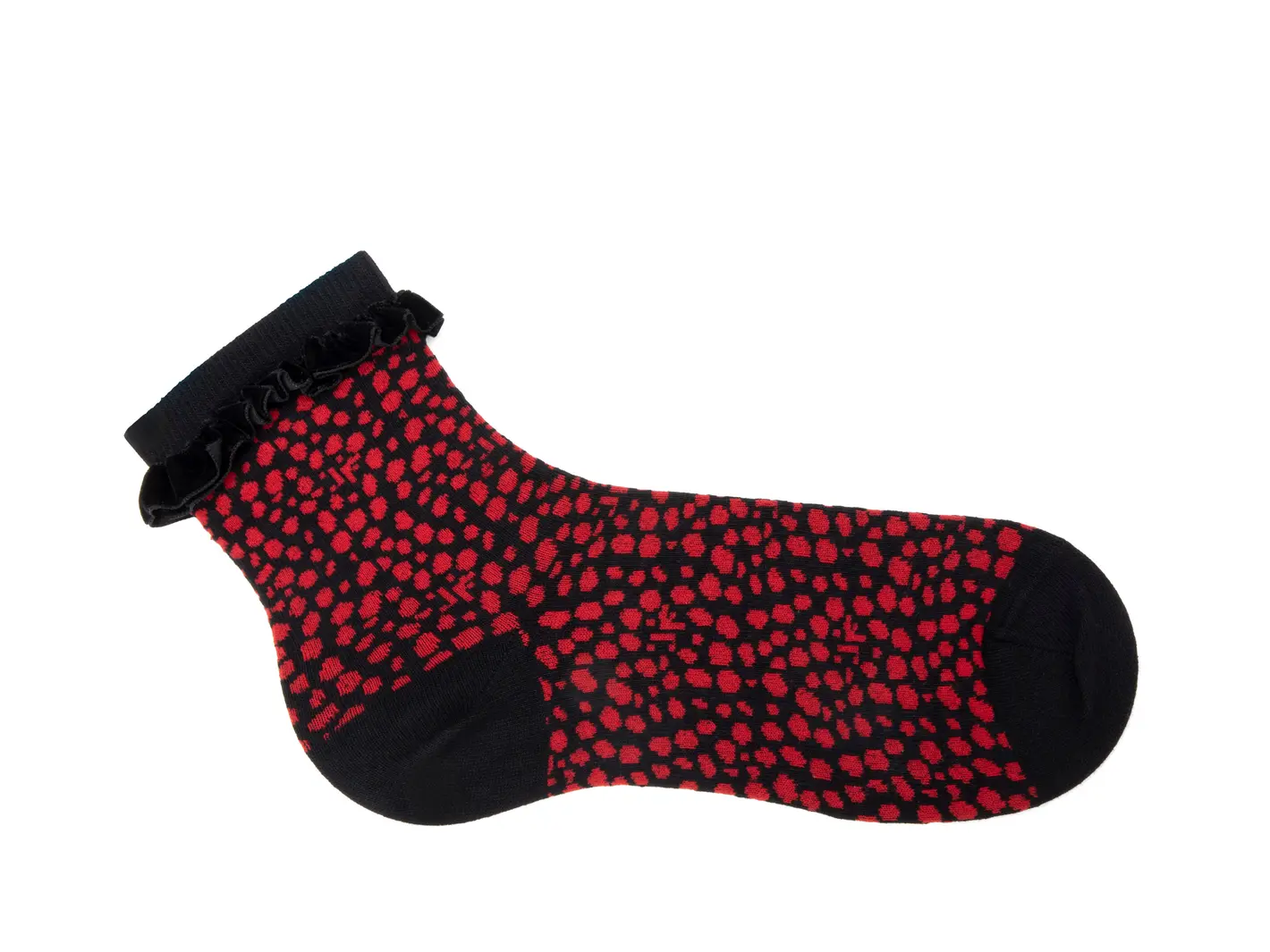 John Fluevog Mocha Chaussette à Volant En Velours