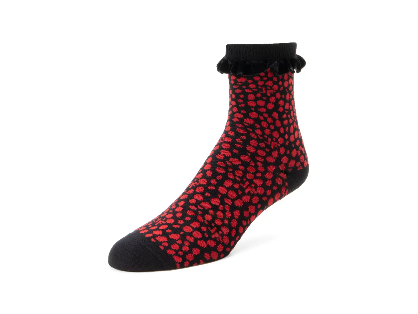 john fluevog Mocha Chaussette à volant en velours