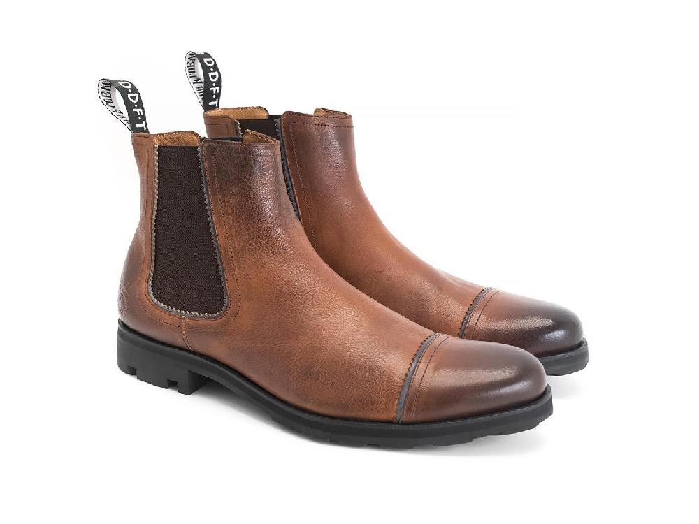 John Fluevog Nathan Bottine Cambrée En Cuir