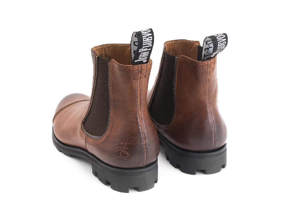 John Fluevog Nathan Bottine Cambrée En Cuir