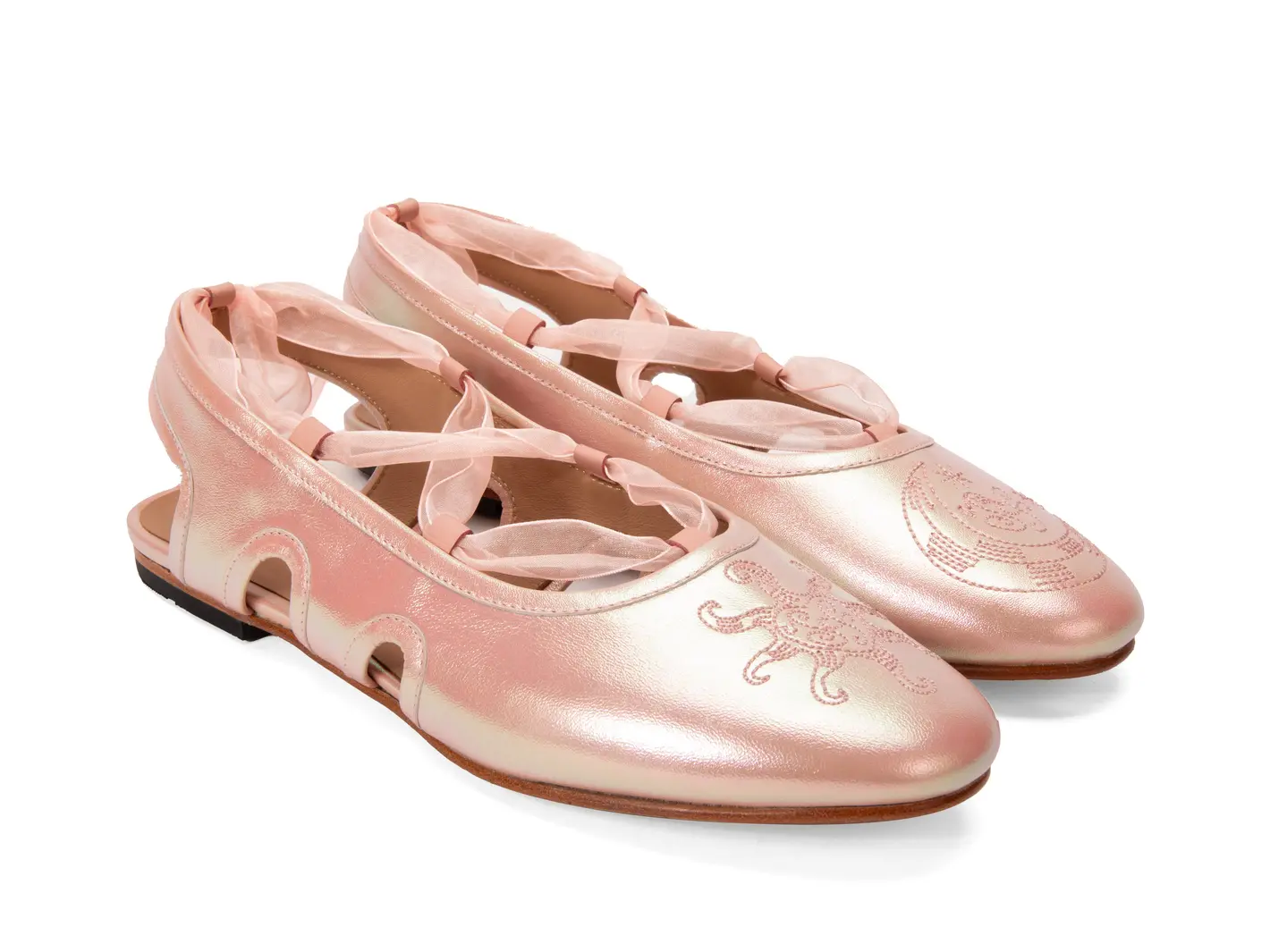 John Fluevog Sissone Ballerine Ouverte à Laçage