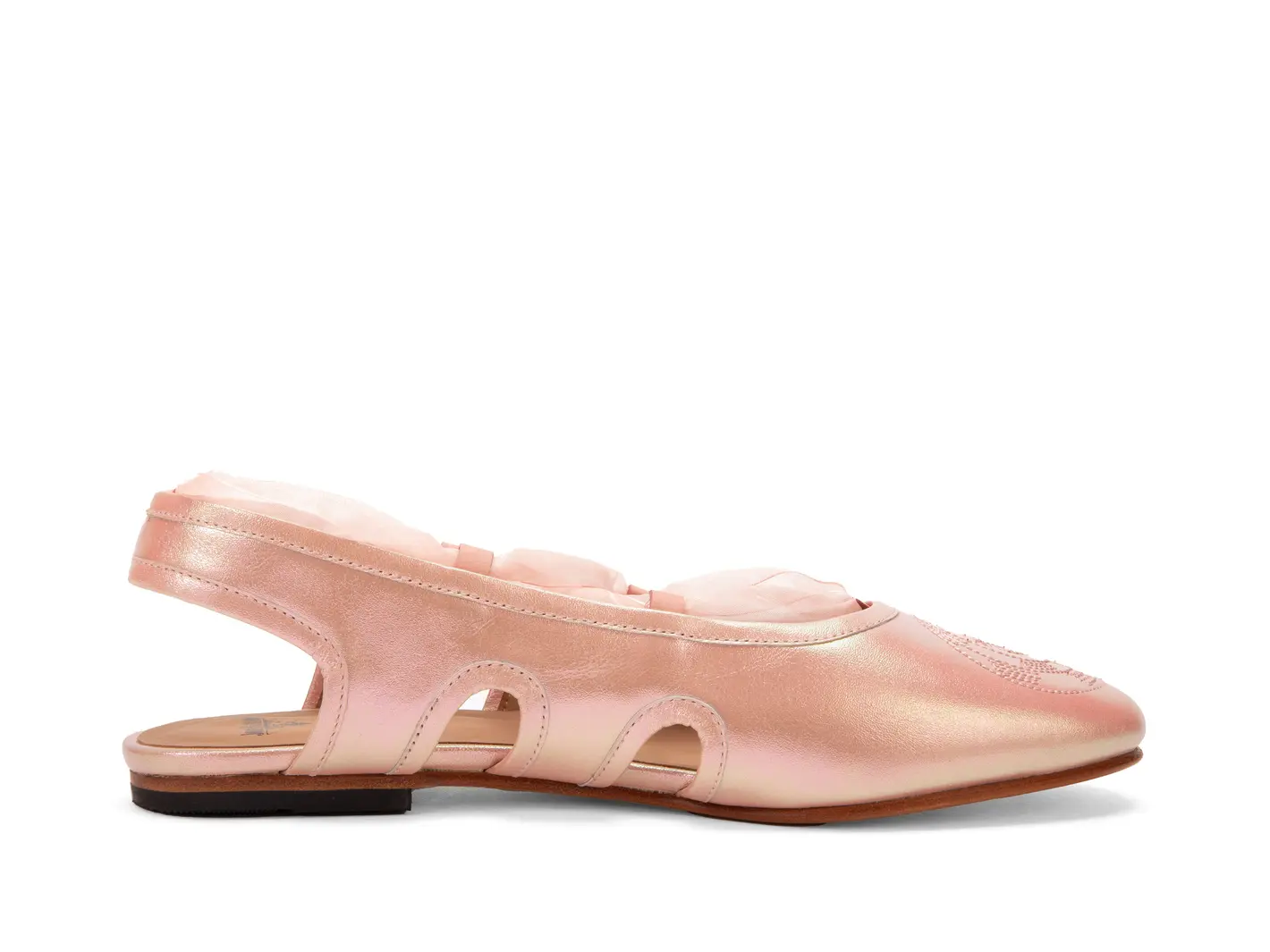 John Fluevog Sissone Ballerine Ouverte à Laçage