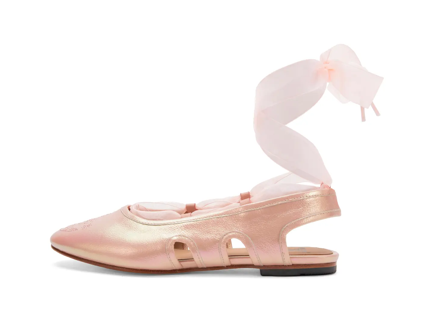 john fluevog Sissone Ballerine ouverte à laçage